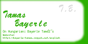 tamas bayerle business card